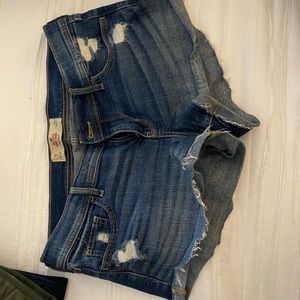Holster jean shorts dark wash with rips